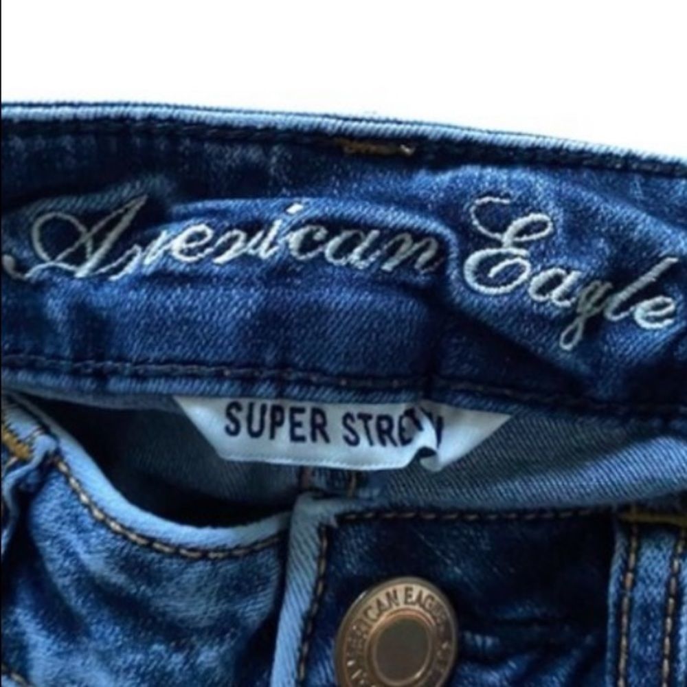 American Eagle Acid Wash Skinny Ankle Zip Jegging Jeans - Picture 4 of 7